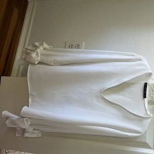 Zara blouse bow sleeves